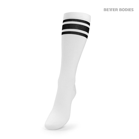 Better Bodies Knee Socks - White Detail 1