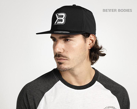 Better Bodies Flat Bill Cap - Black Detail 1