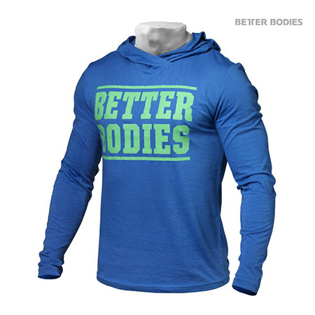 Better Bodies Mens Soft Hoodie - Bright Blue Detail 1