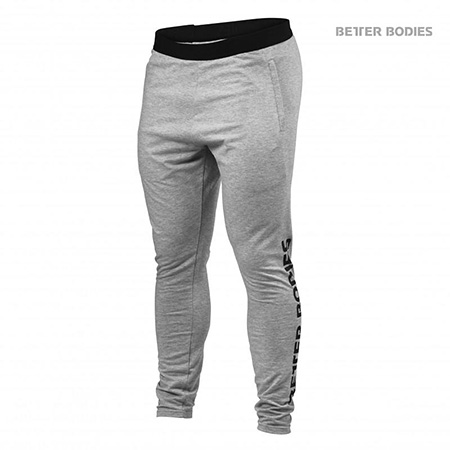 Better Bodies Hudson Jersey Pants - Grey Melange Detail 1