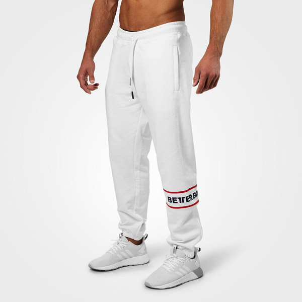 Better Bodies Tribeca Sweat Pants - White Detail 1