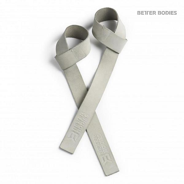 Better Bodies Leather Lifting Straps - Foggy