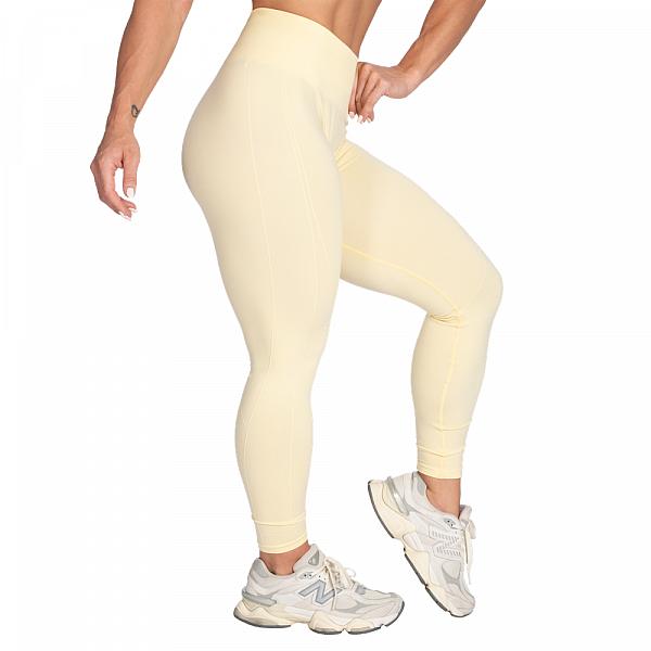 Better Bodies Scrunch Leggings - Washed Yellow Detail 1