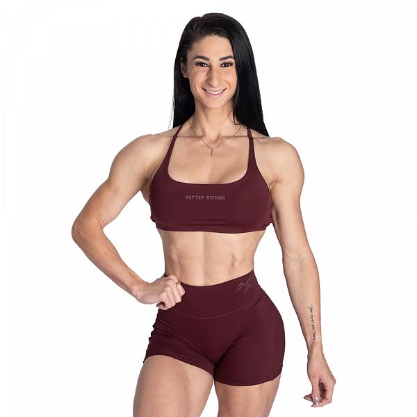 Better Bodies Strappy Bra - Maroon Detail 1