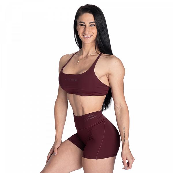 Better Bodies Strappy Bra - Maroon Detail 3