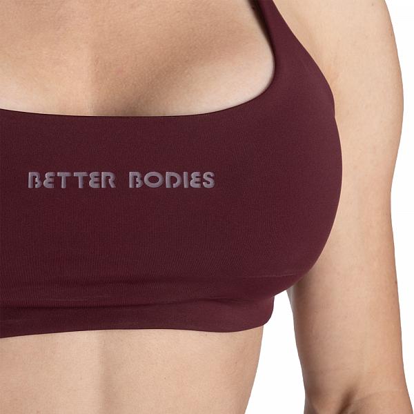 Better Bodies Strappy Bra - Maroon Detail 4