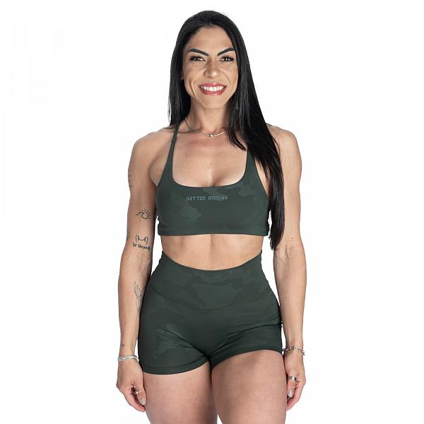Better Bodies Strappy Bra - Deep Forest Camo Detail 1
