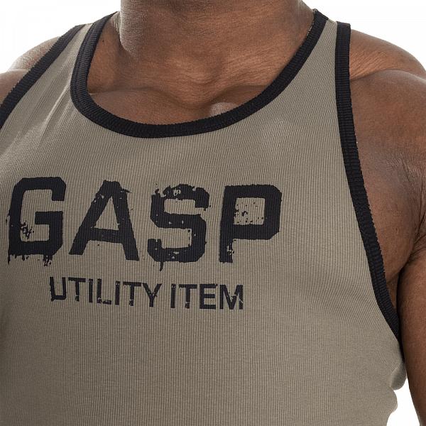 GASP Ribbed T-back - Washed Green Detail 5