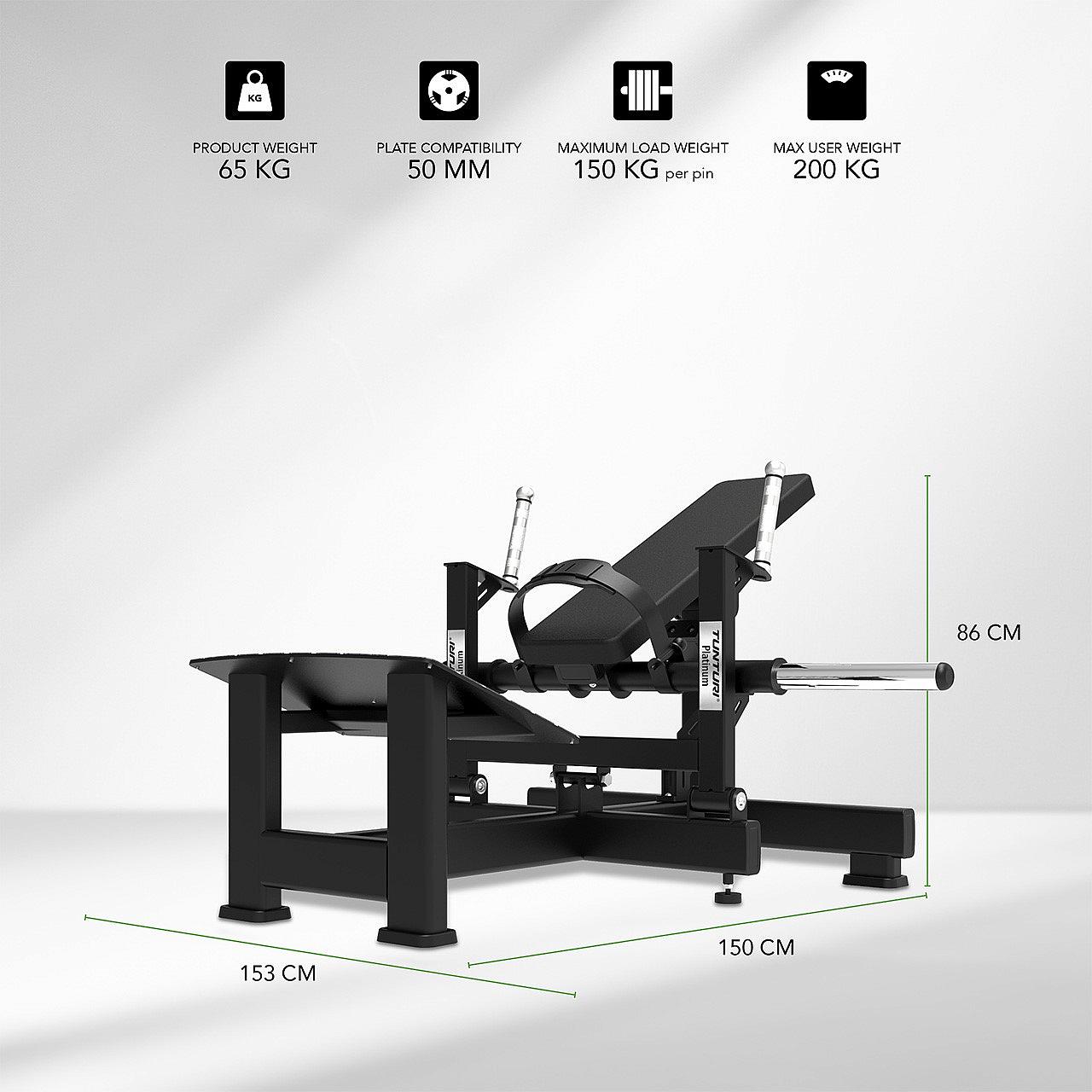 Tunturi Platinum Plate Loaded Hip Thrust/Hüfttrainer Detail 4